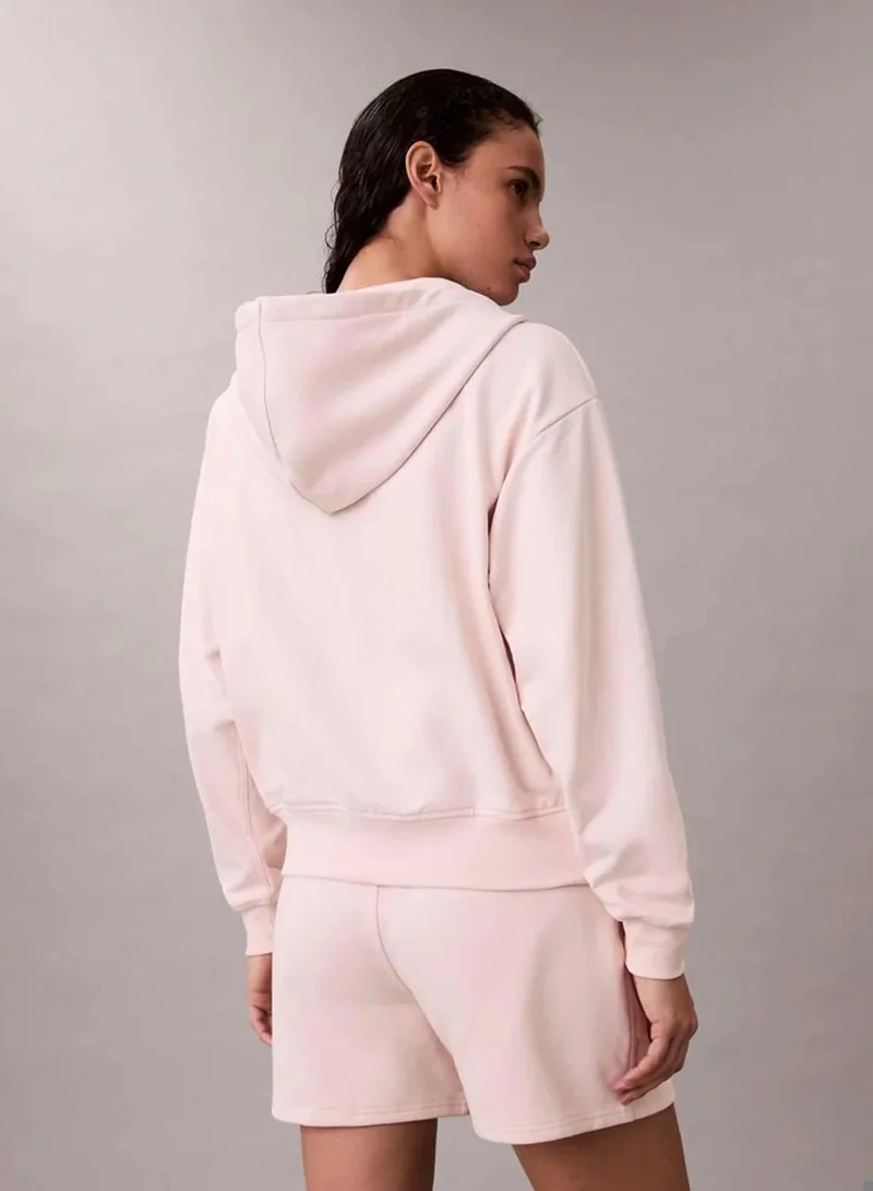 Calvin Klein Jeans Silver Peony Monogram Logo French Terry Shorts for Women | Best Price UAE