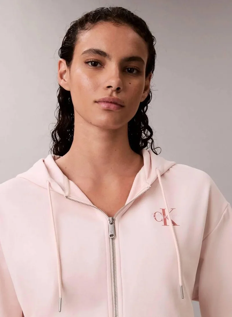 Calvin Klein Jeans Silver Peony Monogram Logo French Terry Shorts for Women | Best Price UAE