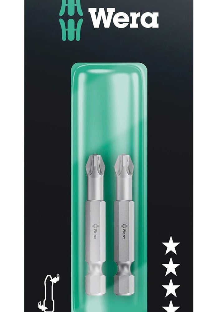 Wera 05134386001 Long Bits 855/4 TZ SB 2 x PZ 3 x 50 mm - Image 1