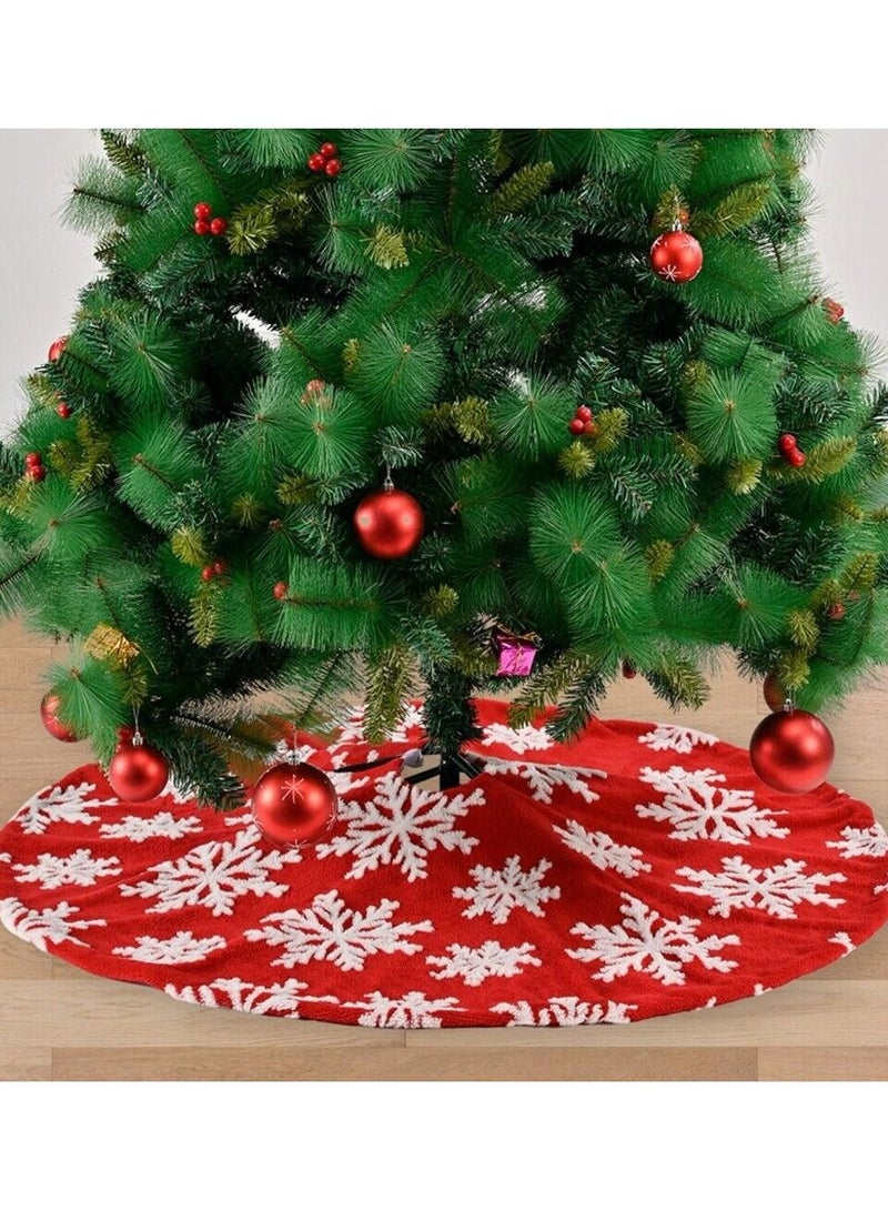 ACLIX Tree Skirt Soft Thick Tree Skirt Plush Skirt Christmas Decor Indoor  - Image 3