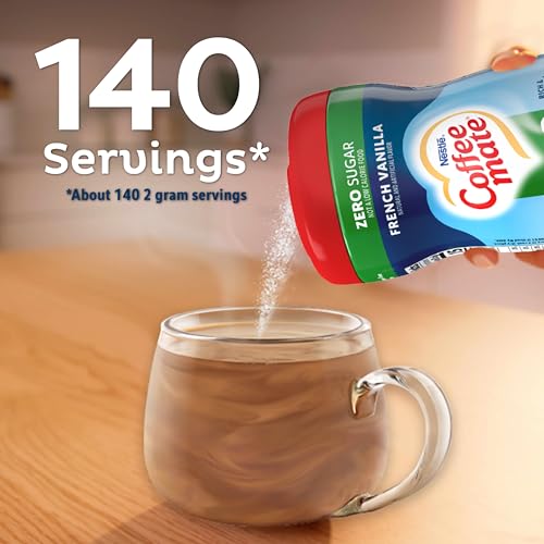 Coffee mate Zero Sugar Flavored Creamer 4 Pack Variety Pack (10.2 oz bottles) – Vanilla Caramel, Hazelnut, French Vanilla, Chocolate Crème - Image 2