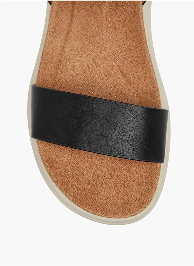 Le Confort Women Solid Sandals with Hook and Loop Closure