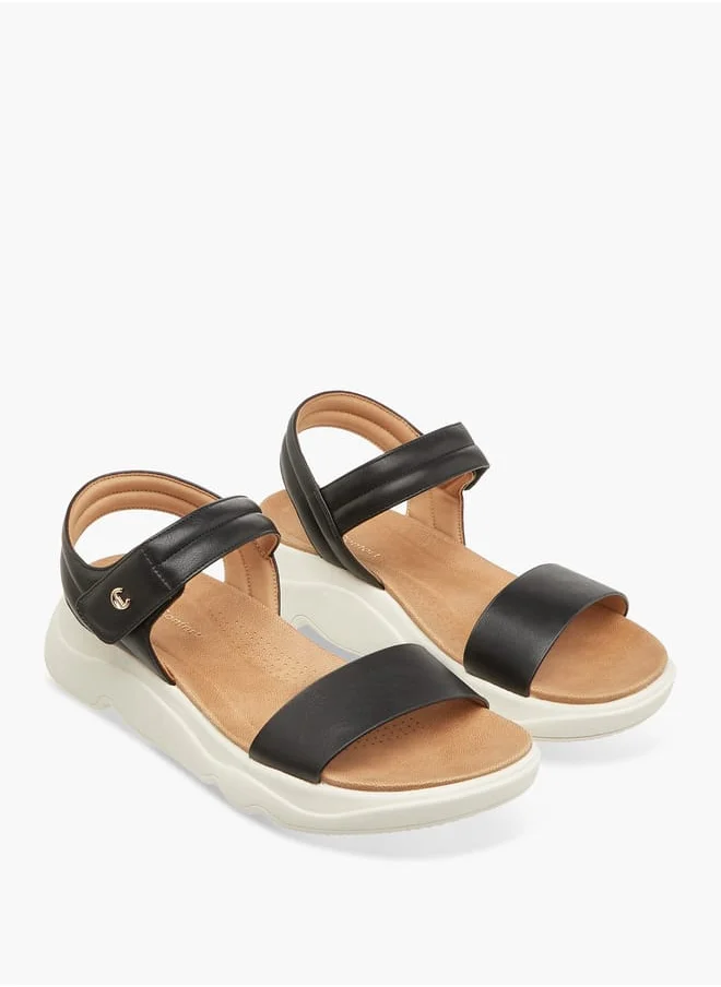 Le Confort Women Solid Sandals with Hook and Loop Closure