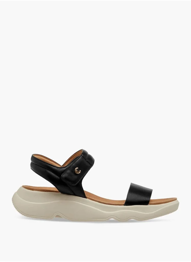 Le Confort Women Solid Sandals with Hook and Loop Closure
