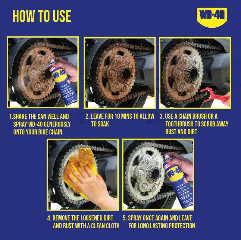 WD40 رذاذ متعدد الاستخدامات لتحسين المنزل، يحرر الأقفال العالقة وأجزاء الصدأ، مزيل لاصق، تنظيف الشوايات والمواقد، عامل حماية - متعدد الاستخدامات للمنزل والعمل وأغراض الأعمال اليدوية، 63.8 جرام، عبوة من 4 - Image 3
