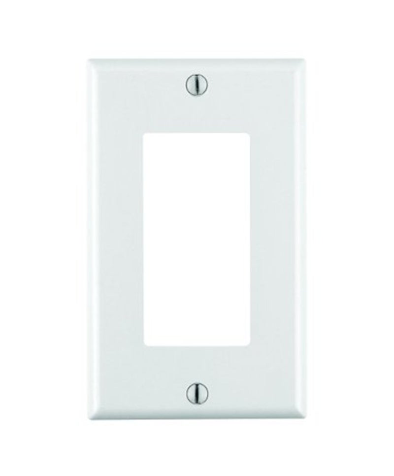 Leviton 1Gang DecoraGFCI Wallplate Standard Size Thermoset Device Mount 80401W White