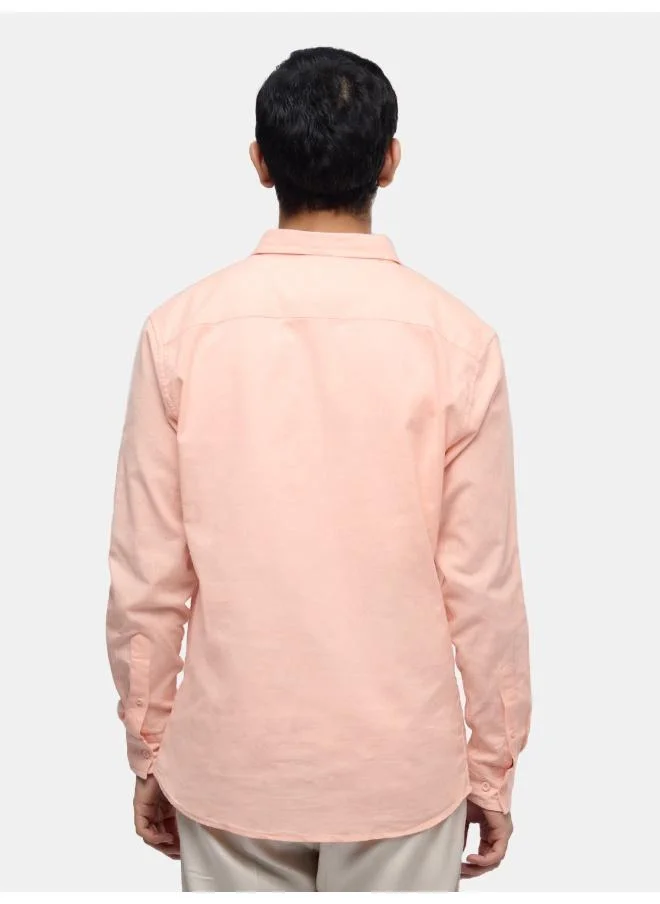 The Souled Store The Souled Store Linen: Lobster Bisque Cotton Linen Shirts