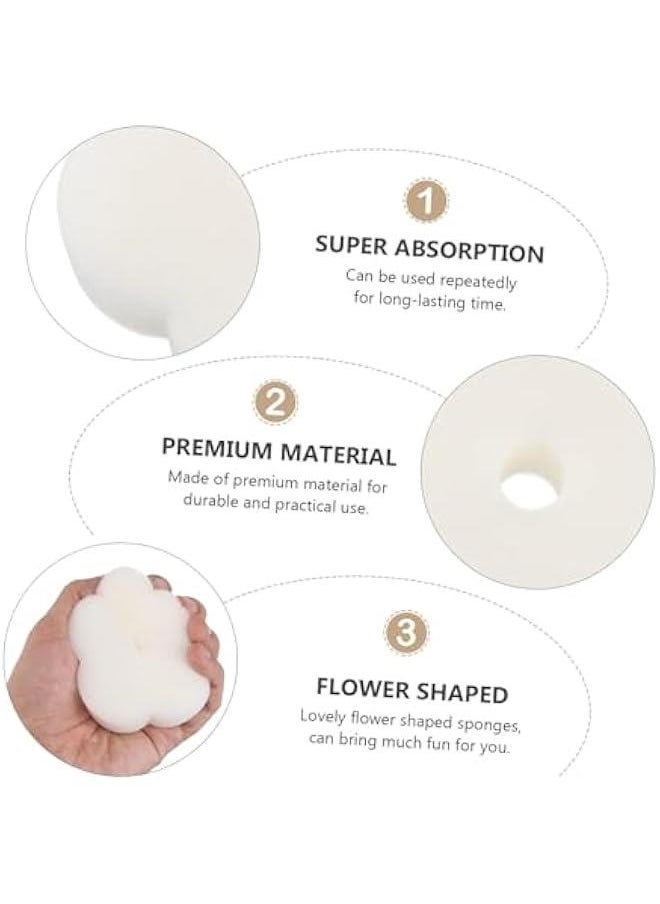 HOOKOR 12pcs Oil Absorbent Sponge Hot Tub Accessories Oil-absorbing Sponge for Pool Balls for Hot Scumbug Sponge Scumbug Hot Tub Sponges White Absorb Water Absorbent Cotton  - Image 3