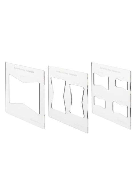 Butterfly Inlay Template Set Decorative Templates and Router Template for Woodworking Router Jig Template 3 Pcs Butterfly Inlay Template