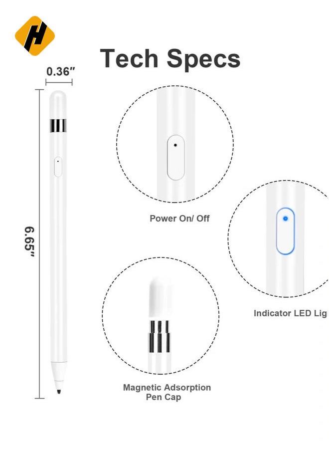 HuHa - Active Stylus Pen for Apple iPad with Palm Rejection For Precise Writing/Drawing - Image 1