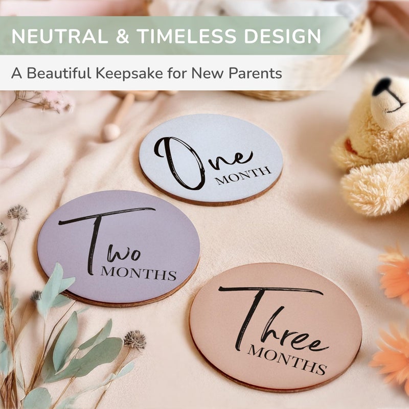 Tiny TreesÂ® Baby Monthly Milestone Discs (7 Double-Sided Cards, 0â€“12 Months) â€“ Photo Props & Keepsake Baby Announcement, Gender-Neutral - Image 5