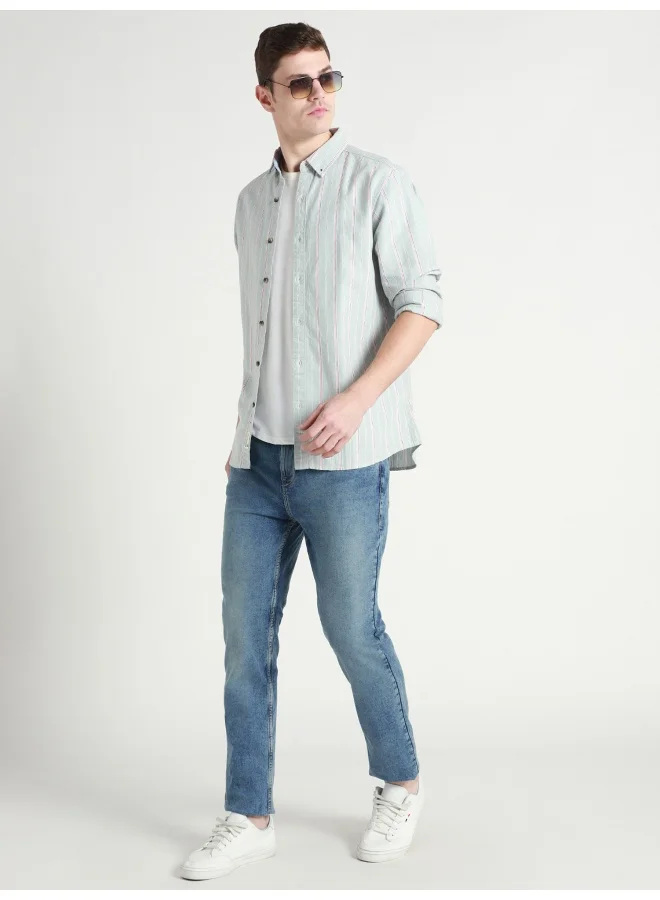 Dennis Lingo Men's Tapered Fit Light Blue Cotton Jeans - Effortless Style