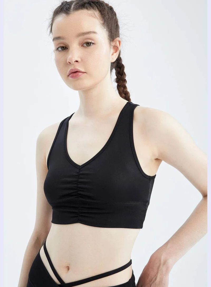DeFacto Fitted V-Neck Strappy Sports Bra