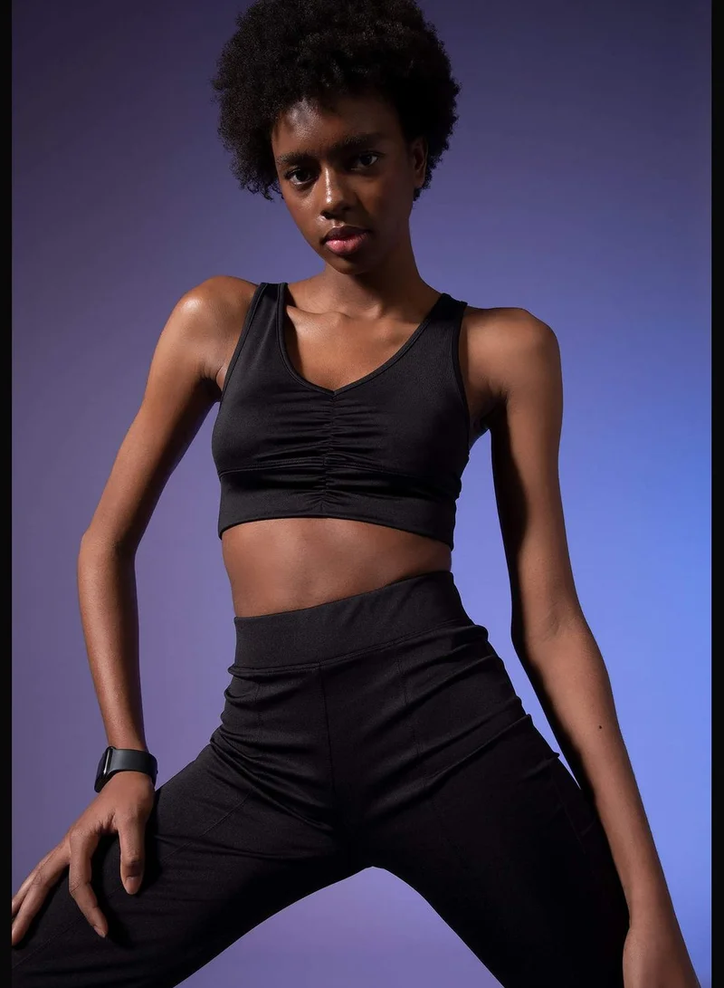 DeFacto Fitted V-Neck Strappy Sports Bra
