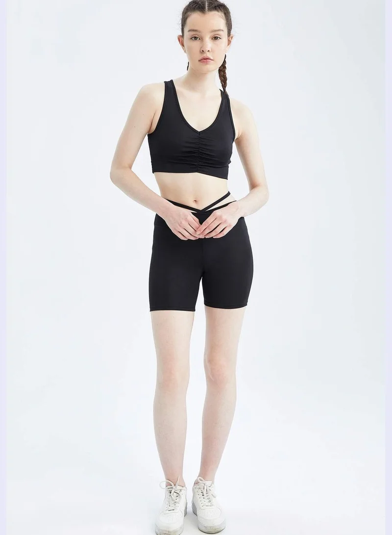 DeFacto Fitted V-Neck Strappy Sports Bra