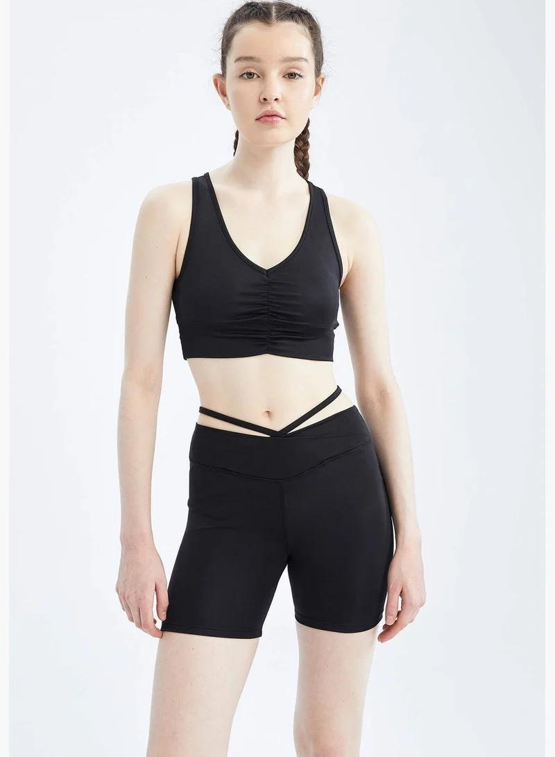 DeFacto Fitted V-Neck Strappy Sports Bra
