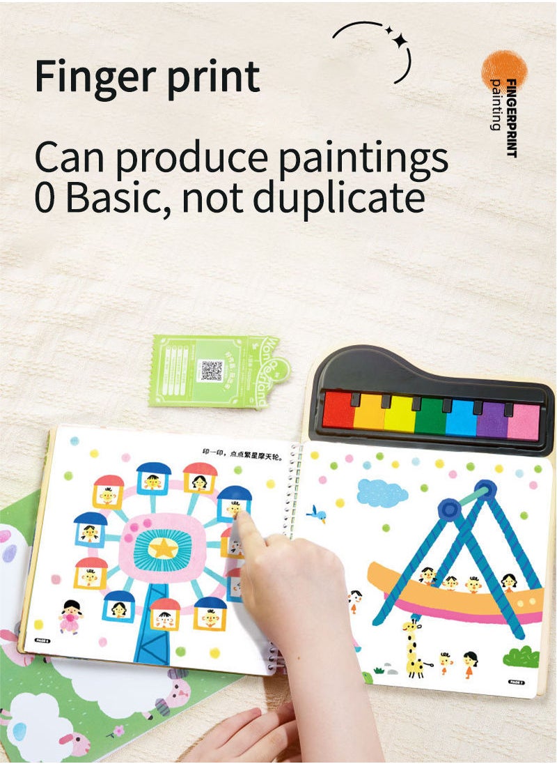 Kidle Children's Finger Painting Seal Game Fun Seal Painting Graffiti Painting Album L2  - Image 4