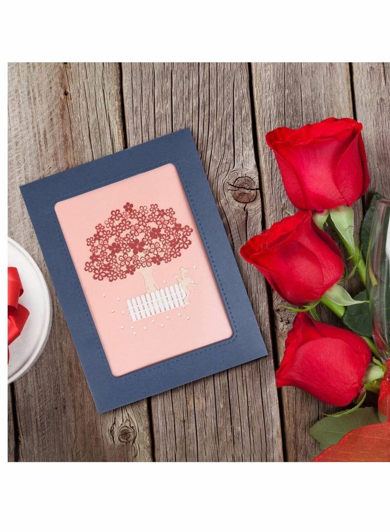 KASTWAVE 3D Pop Up Card Romantic Lovers with Couples Under Red Cherry Tree Anniversary Wedding Birthday Envelope for Wife Husband Girlfriend Mother - Image 5