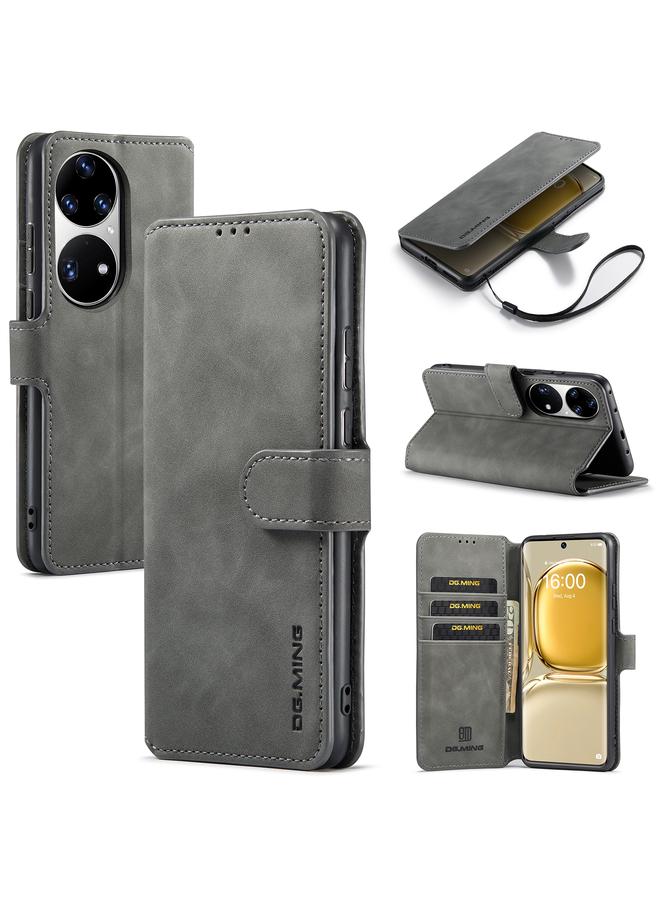 The Bros Case For Huawei P50 Pro Retro Oil Side Horizontal Flip Leather Case with Holder & Card Slots & Wallet