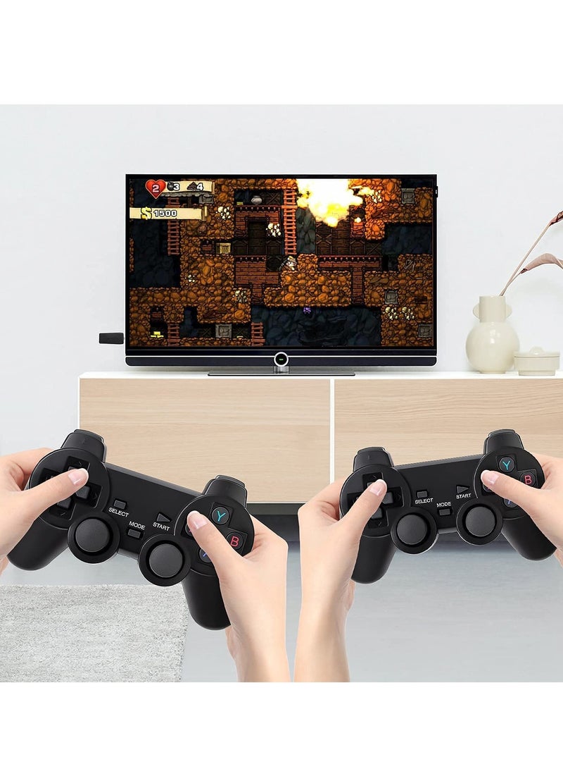 ELTRAZONE Integrated retro 4K game console with dual 2.4G wireless controllers, plug-and-play video game stick, built-in 3,500 games, 9 classic emulators, high-definition HDMI output for TV (64G, 10000+ games)  - Image 2