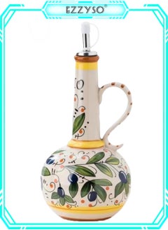 Hand Painted Ceramic Olive Oil Dispenser Bottle 23oz With Spout Stainless Steel Spout Ceramic Oil Dispenser Decorative Stoneware Olive Oil Cruet For Kitchen Suitable For Oil Sauce Vinegar - pzsku/Z703568C2D06610207795Z/45/_/1735569996/7069be4a-0b92-4607-a977-37db28ebf86a