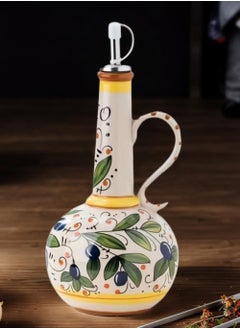 Hand Painted Ceramic Olive Oil Dispenser Bottle 23oz With Spout Stainless Steel Spout Ceramic Oil Dispenser Decorative Stoneware Olive Oil Cruet For Kitchen Suitable For Oil Sauce Vinegar - pzsku/Z703568C2D06610207795Z/45/_/1735569998/0eb5fa02-d2d3-4fbb-a108-d6fe57be35be