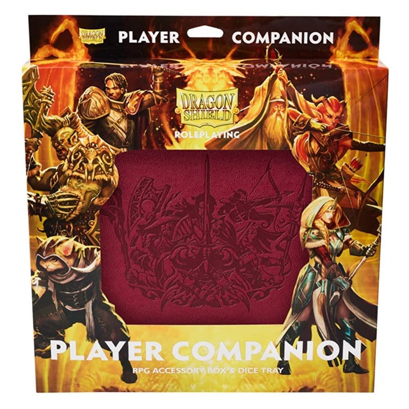 Arcane Tinmen Dragon Shield RPG Player Companion Blood Red Durable and Sturdy Dice Tray Player Storage Box Tabletop RPG TTRPG Dungeons and Dragons DND DD AT50014