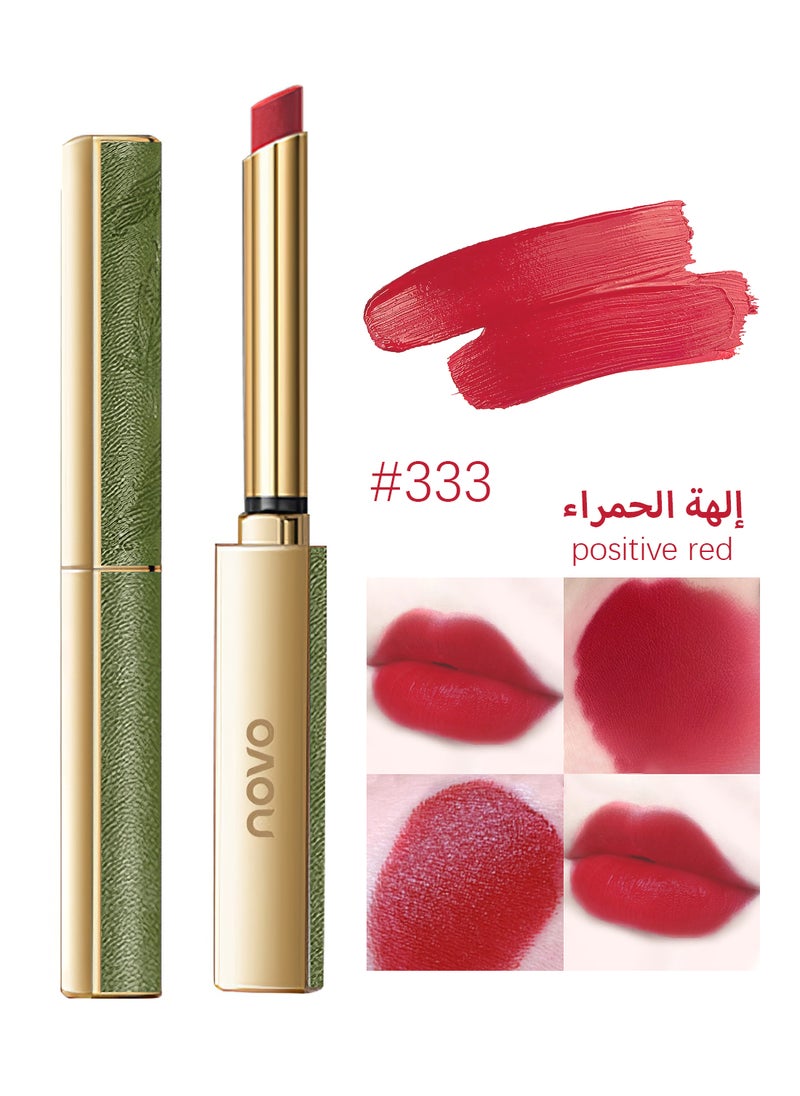 Novo Retro Small Tube Velvet Lipstick, Lipstick Matte Velvet, Moisturizing No-Sticky Lightweight Long Lasting Waterproof Rich Color Mist Lipstick for Women  - Image 1
