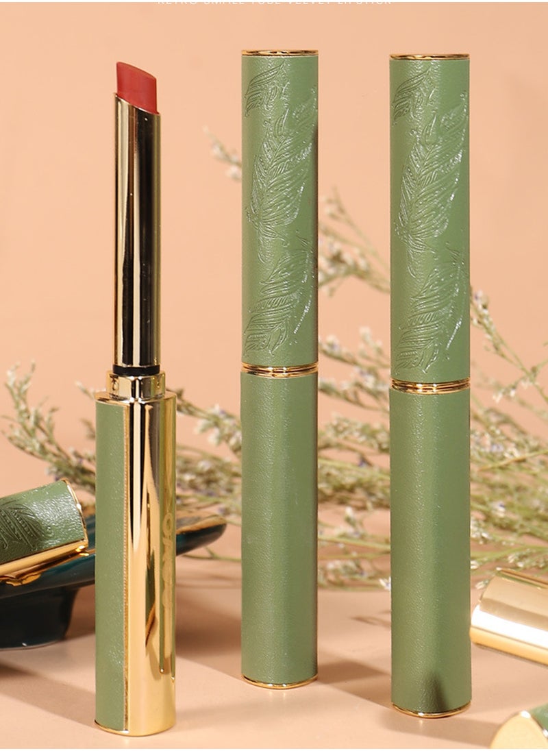 Novo Retro Small Tube Velvet Lipstick, Lipstick Matte Velvet, Moisturizing No-Sticky Lightweight Long Lasting Waterproof Rich Color Mist Lipstick for Women  - Image 3