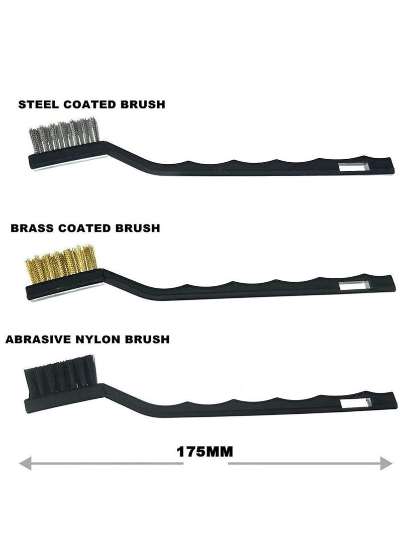 SYOSI Car Detailing Brush Set for Cleaning Wheels Interior Exterior Leather Includes 6Pcs Wooden Handle Automotive Detail Brush 3Pcs Wire Brush and 2Pcs Air Conditioner Brush 11Pcs - Image 5