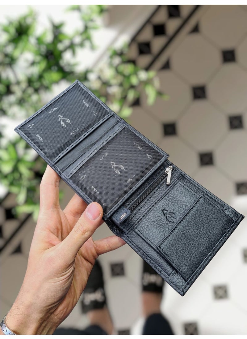 VISSO 111 Leather Personalized Wallet with Coin Pocket  - Image 4