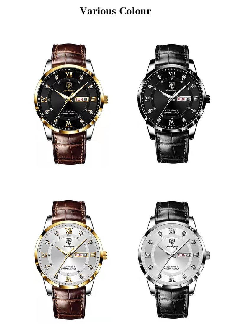 POEDAGAR - Men's Water Resistant Analog Watch - Image 1