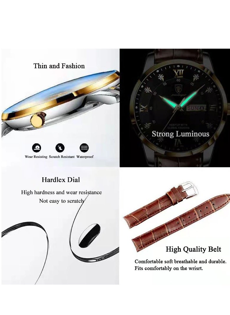 POEDAGAR - Men's Water Resistant Analog Watch - Image 1