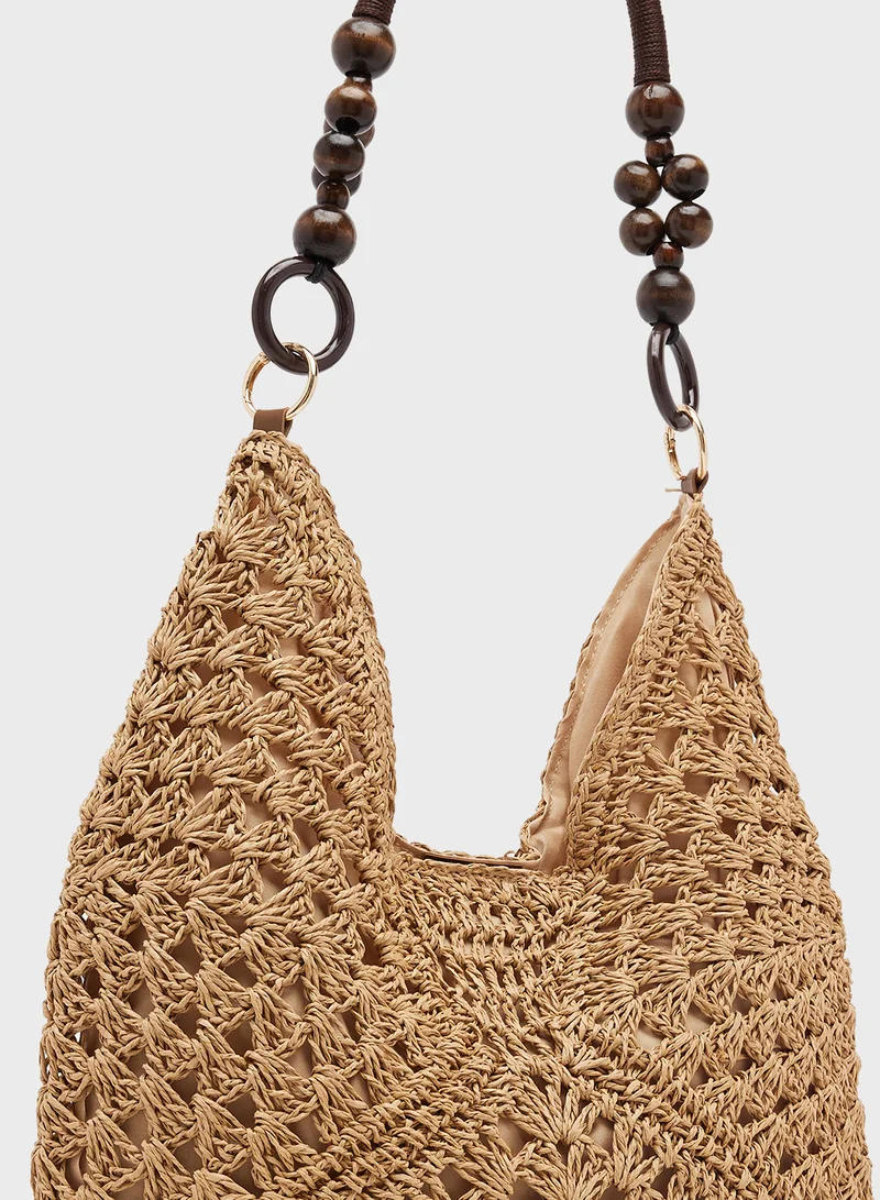 Ginger Raffia Woven Tote