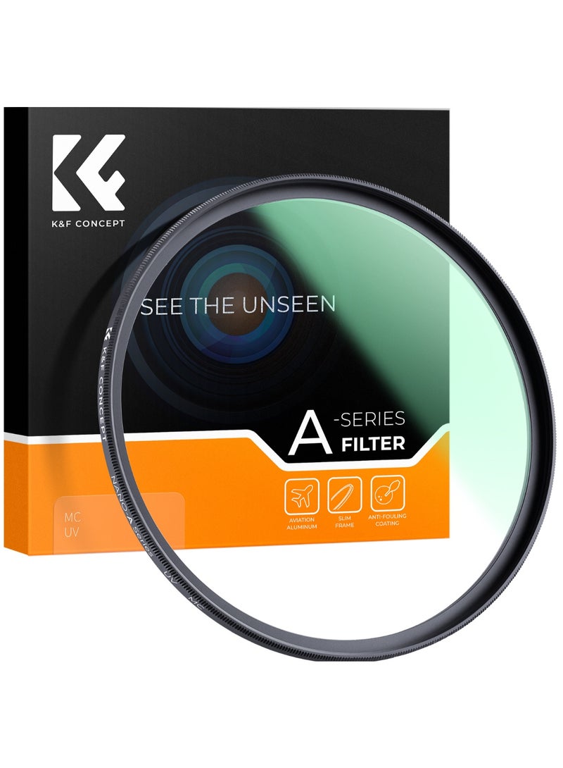 K&F Concept 49mm MC‑UV Camera  Lens Filter Slim Multi‑Coated Optical Glass UV Protection Filter for DSLR and Mirrorless Cameras - Image 1