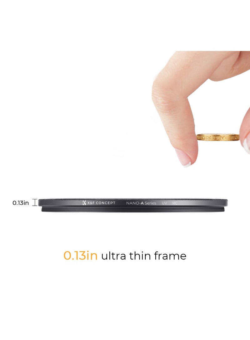 K&F Concept 49mm MC‑UV Camera  Lens Filter Slim Multi‑Coated Optical Glass UV Protection Filter for DSLR and Mirrorless Cameras - Image 3