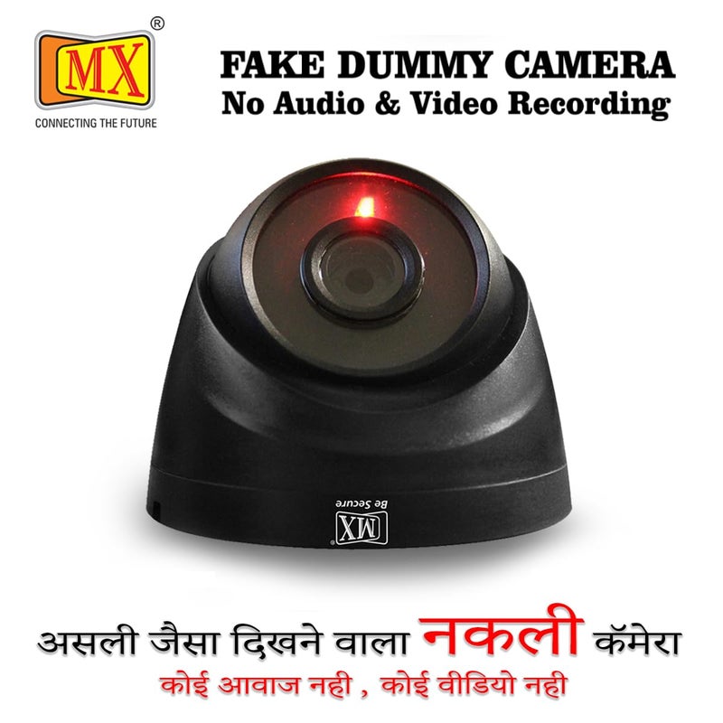 MX كاميرا CCTV وهمية MX / كاميرا CCTV قبة وهمية (كاميرا مزيفة بدون صوت / بدون فيديو) مع ضوء LED أحمر يعمل بالبطارية مثالية للمنزل والمكتب 2 (عبوة من 4) - Image 3