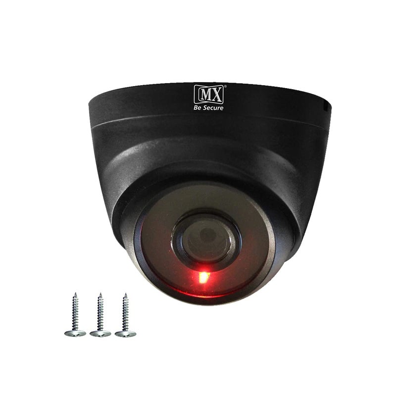 MX كاميرا CCTV وهمية MX / كاميرا CCTV قبة وهمية (كاميرا مزيفة بدون صوت / بدون فيديو) مع ضوء LED أحمر يعمل بالبطارية مثالية للمنزل والمكتب 2 (عبوة من 4) - Image 2