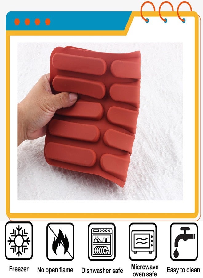YIMINGMOLD قالب سيليكون YIMINGMOLD، قطعة واحدة، لصنع بسكويت الأصابع، 15 تجويفًا، قالب خبز لألواح الحبوب، قوالب ألواح الشوكولاتة لخبز ألواح الطاقة، حلوى الشوكولاتة، الإكلير، والخبز - Image 4