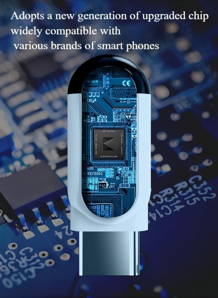 Mini smartphone infrared remote control adapter, suitable for infrared universal remote control all-around air conditioning/TV, smart infrared remote control Type-C universal (suitable for lighting, white)  - Image 4