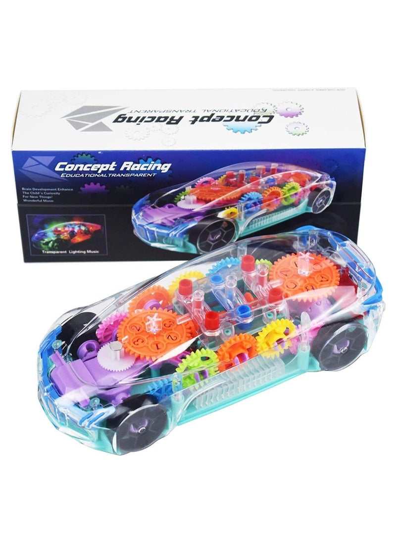 Generic - NEW Concept Racing Car Transparent 360 Degree Rotatable Toy Car with Sound and Light - Image 1