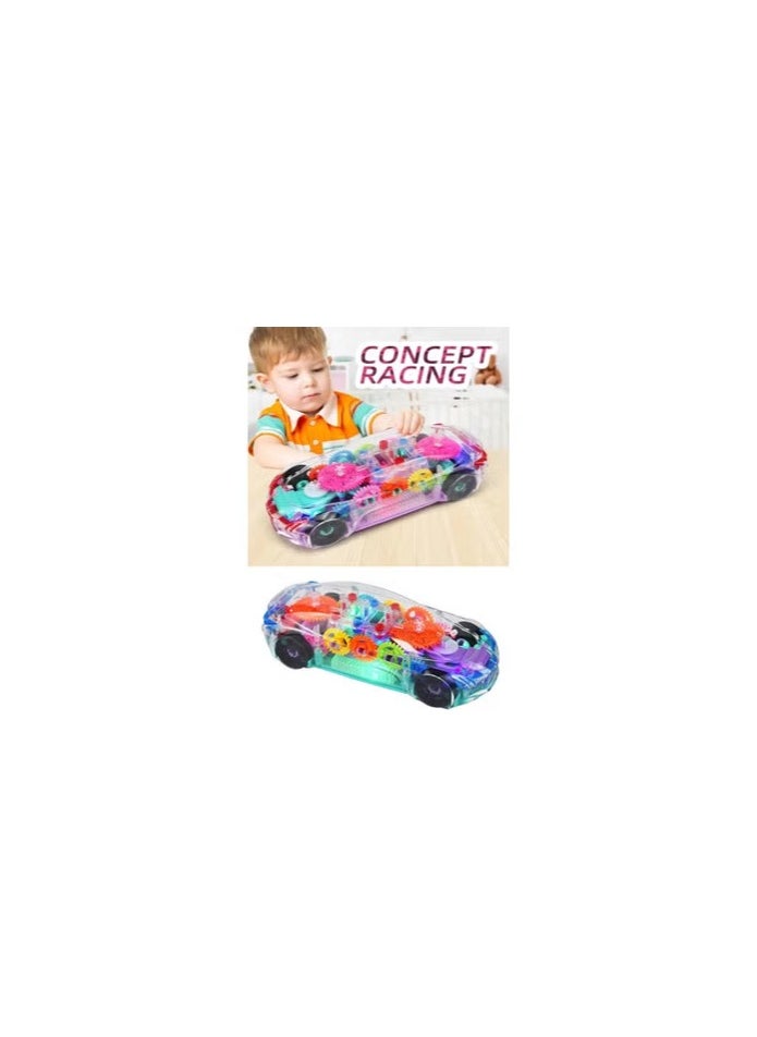 Generic - NEW Concept Racing Car Transparent 360 Degree Rotatable Toy Car with Sound and Light - Image 1