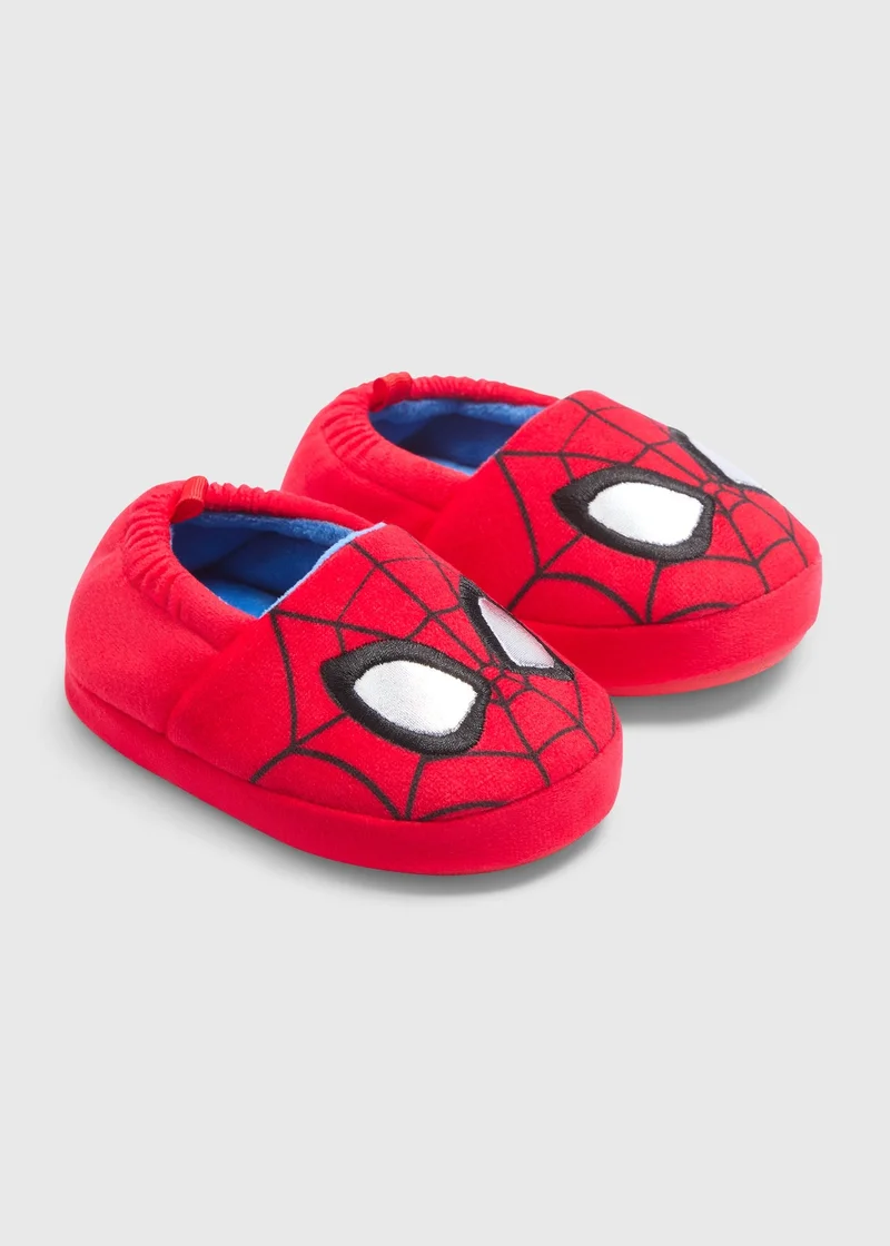 Matalan Spiderman Boys Red A line Slippers