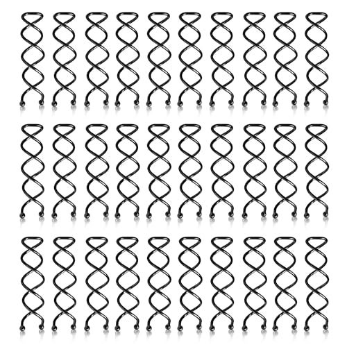 Sanas Spin Pins For Hair Juda (30Pcs) Pin Hair Styling Hairstyles Accessories Women Bun Clip Easy Bun Maker Spiral Hair Bun Pin Bun Clips For Hair Ambada Hair Bun Pins (30Pcs) (Black) - Image 1