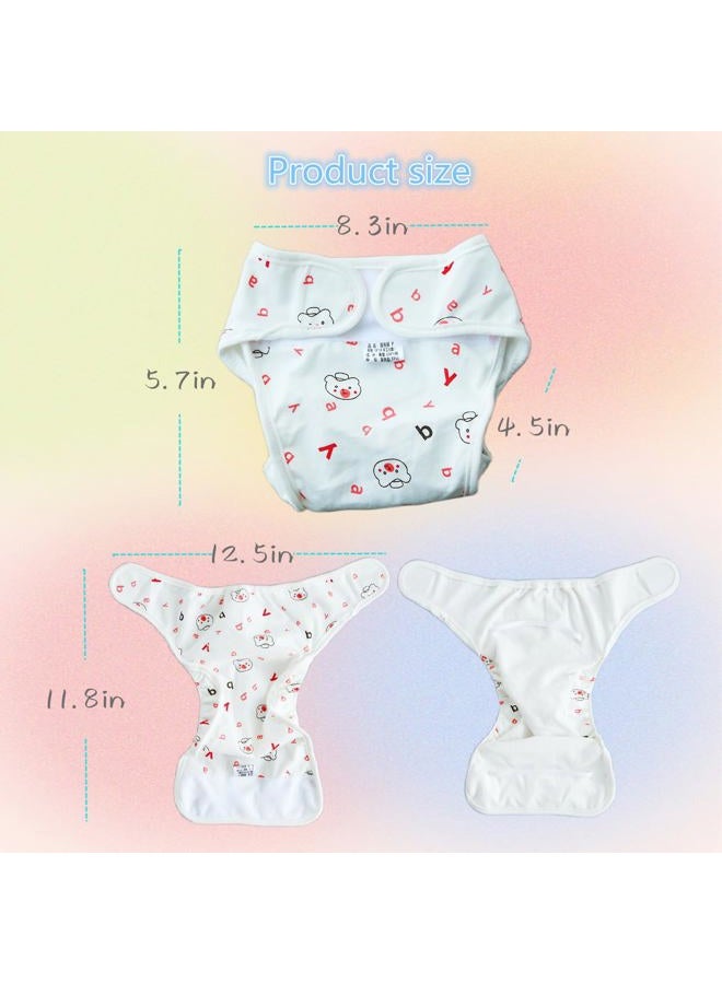 MAIHAO Reborn Baby Dolls Diapers for 17-22 Inch Newborn Baby Doll Diapers Reusable Adjustable Velcro 4-Piece Cute Bear Outfit Accessories - Image 3