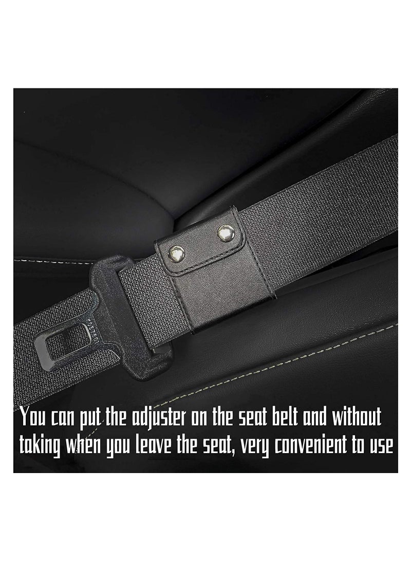 Generic Seat Belt Adjuster 2 Pack Universal Vehicle Seat Belt Cover Clips Comfort Auto Shoulder Neck Protector Strap Positioner Locking Clip Black  - Image 4