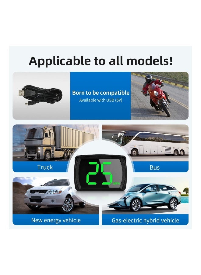 Generic Universal HUD Head Up Display GPS Digital Speedometer  - Image 2