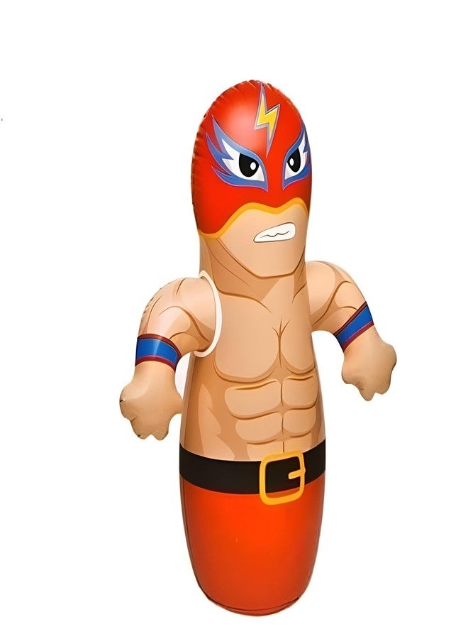 Mamadev®:- Boxer Punching Bag for Kids - 3D Inflatable PVC Children Kids Boys Girls Hit Me Punching Boxer Bag Toy for Outdoor & Indoor Playing(Multi Color)(1 PIS) - Image 2