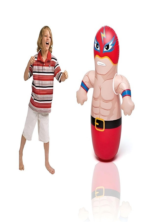Mamadev®:- Boxer Punching Bag for Kids - 3D Inflatable PVC Children Kids Boys Girls Hit Me Punching Boxer Bag Toy for Outdoor & Indoor Playing(Multi Color)(1 PIS) - Image 5
