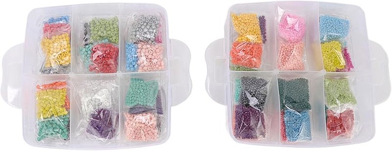WiseZythum مجموعة صنع مجوهرات من خرز الأكريليك 26712 قطعة مع صندوق تخزين وأدوات - Image 4
